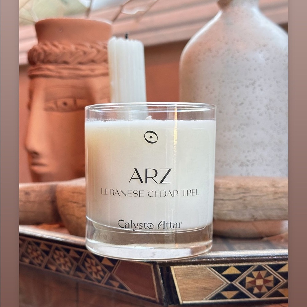 ARZ Lebanese Cedar Tree Candle - White